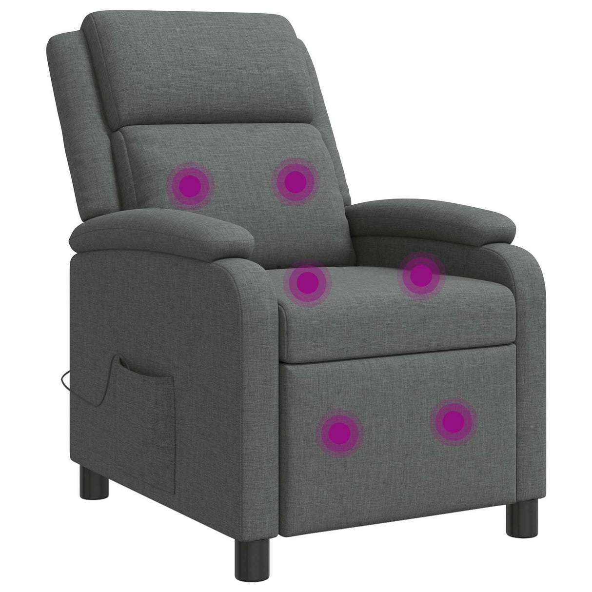 vidaXL Recliner Lichtgrijs Stof