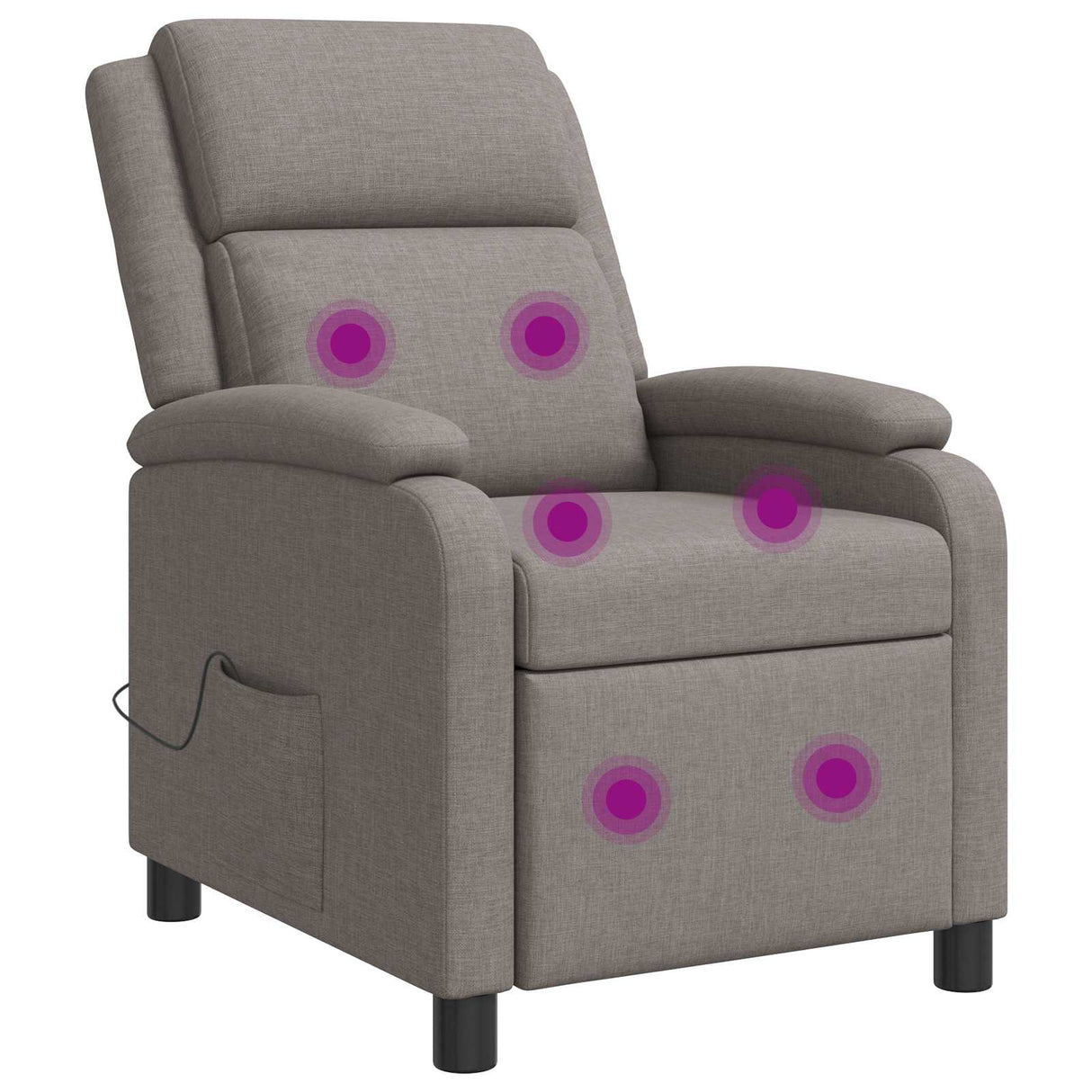vidaXL Recliner Lichtgrijs Stof