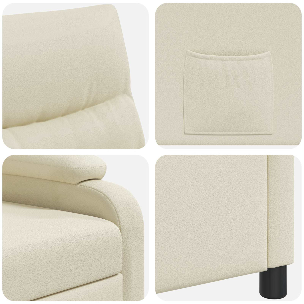 vidaXL Recliner Zwart Kunstleer