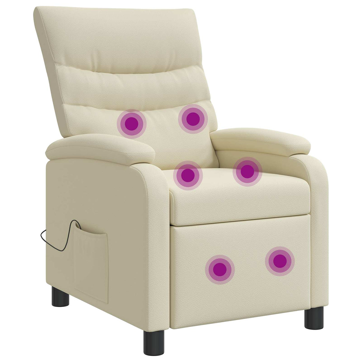 vidaXL Recliner Zwart Kunstleer