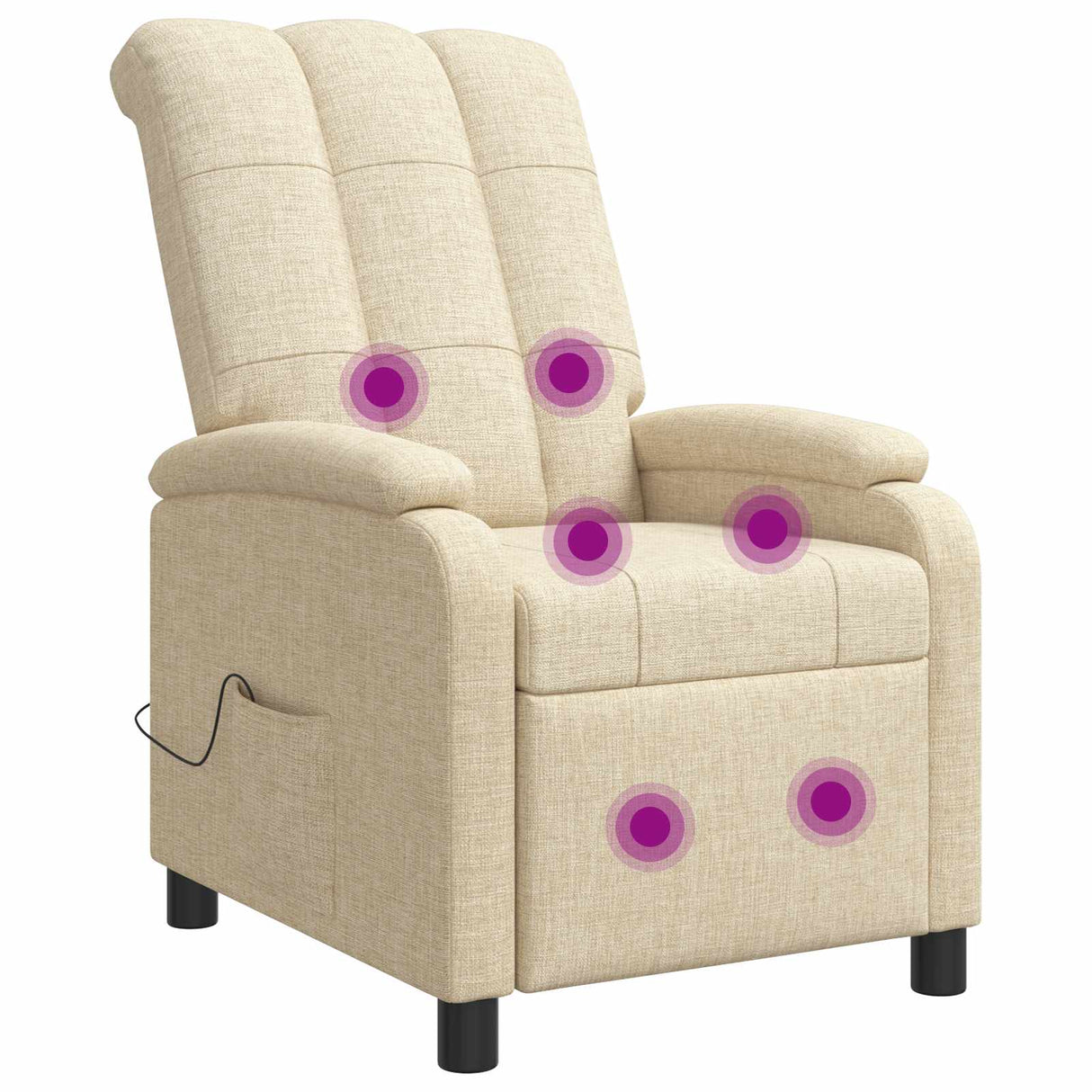vidaXL Recliner Light Grey Fabric