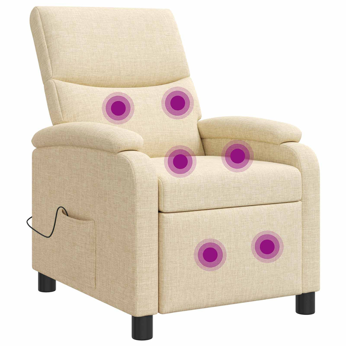 vidaXL Recliner Light Grey Fabric