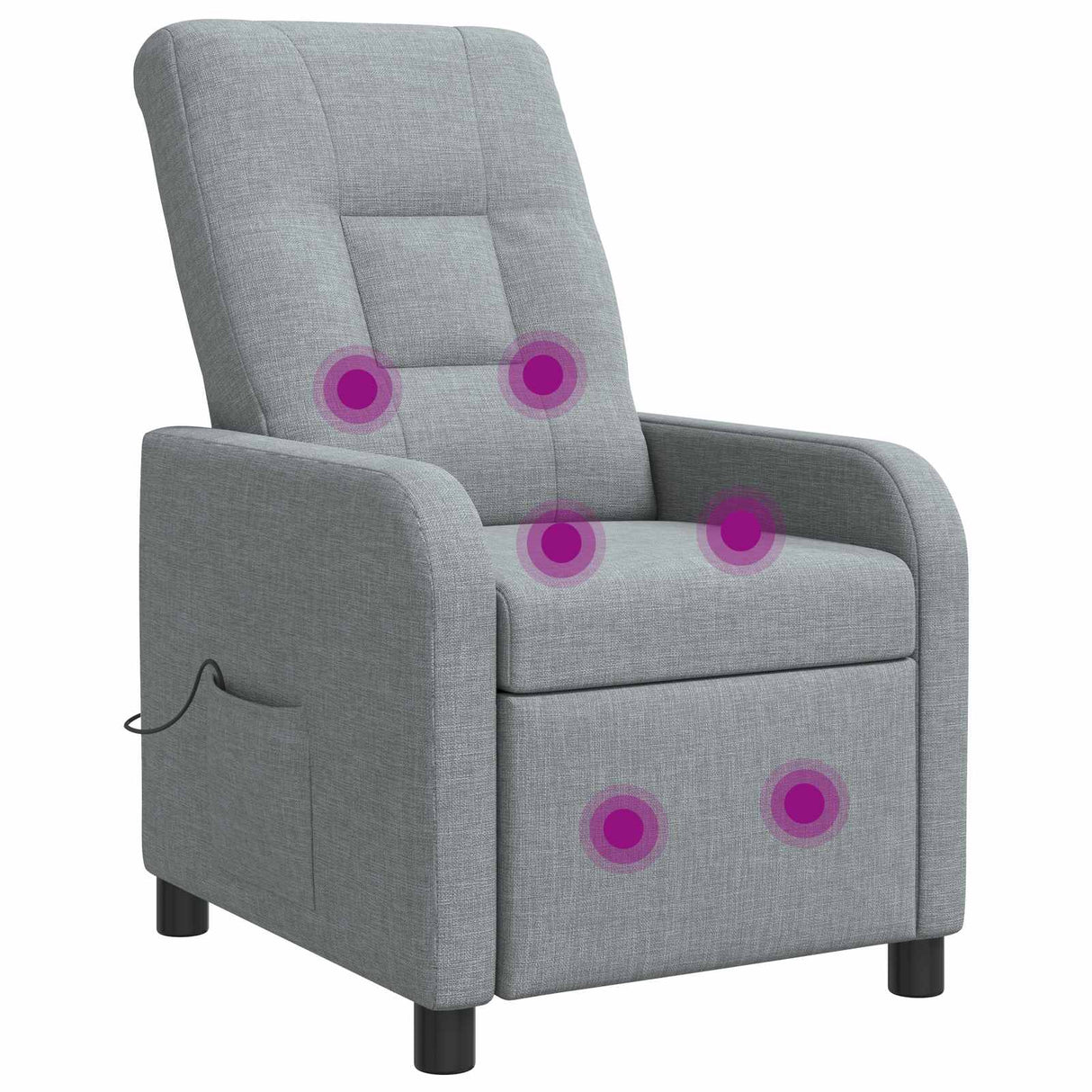 vidaXL Recliner Lichtgrijs Stof