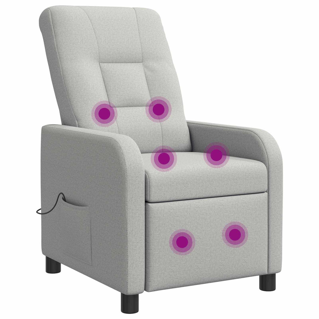 vidaXL Recliner Lichtgrijs Stof