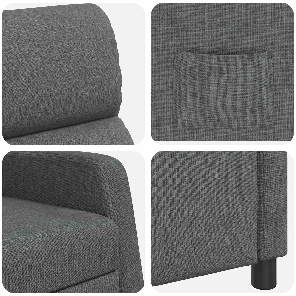 vidaXL Recliner Light Grey Fabric