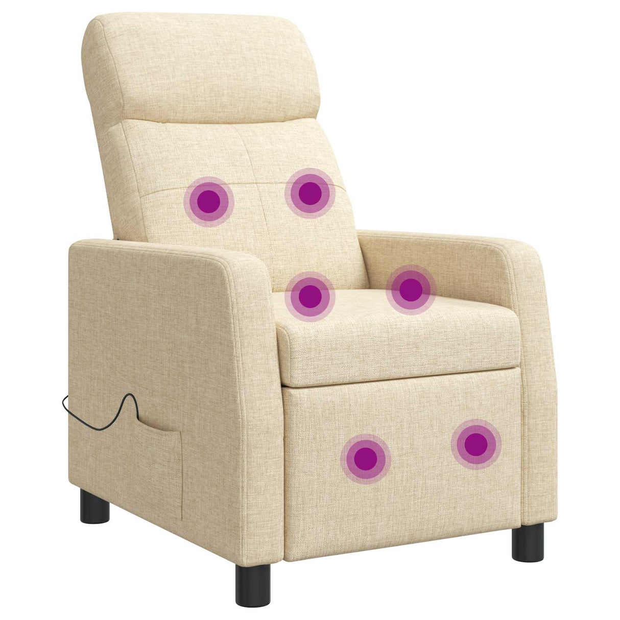 vidaXL Recliner Light Grey Fabric