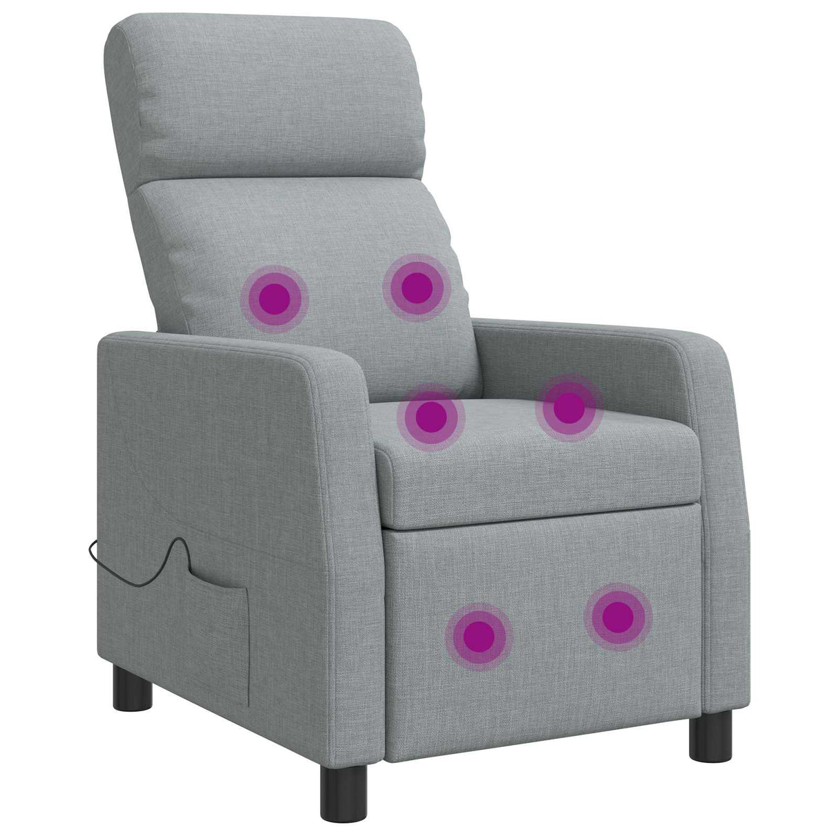 vidaXL Recliner Light Grey Fabric