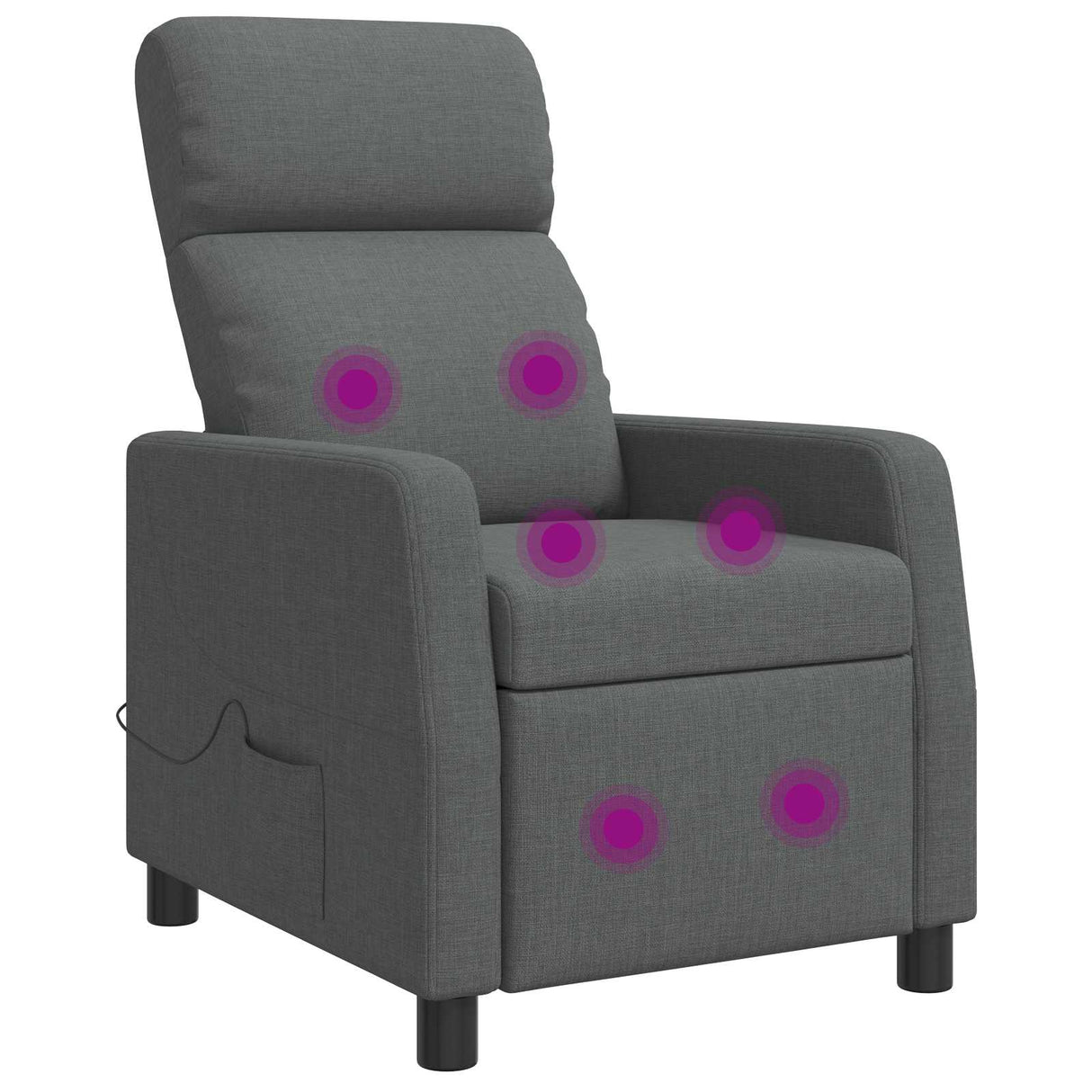 vidaXL Recliner Light Grey Fabric
