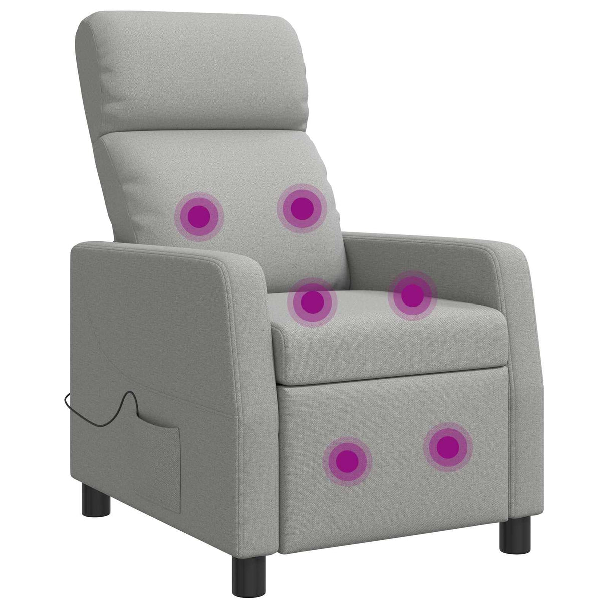 vidaXL Recliner Light Grey Fabric