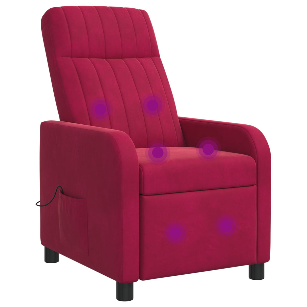 vidaXL Recliner Lichtgrijs fluweel