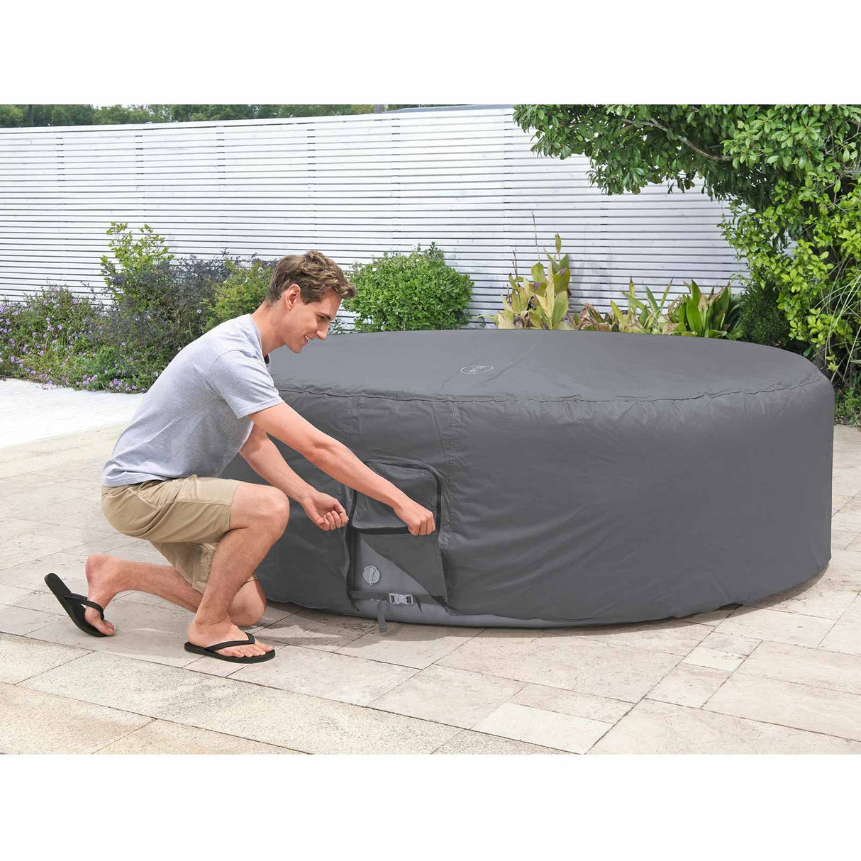 Bestway Hoofdkussen PVC en POM Grijs