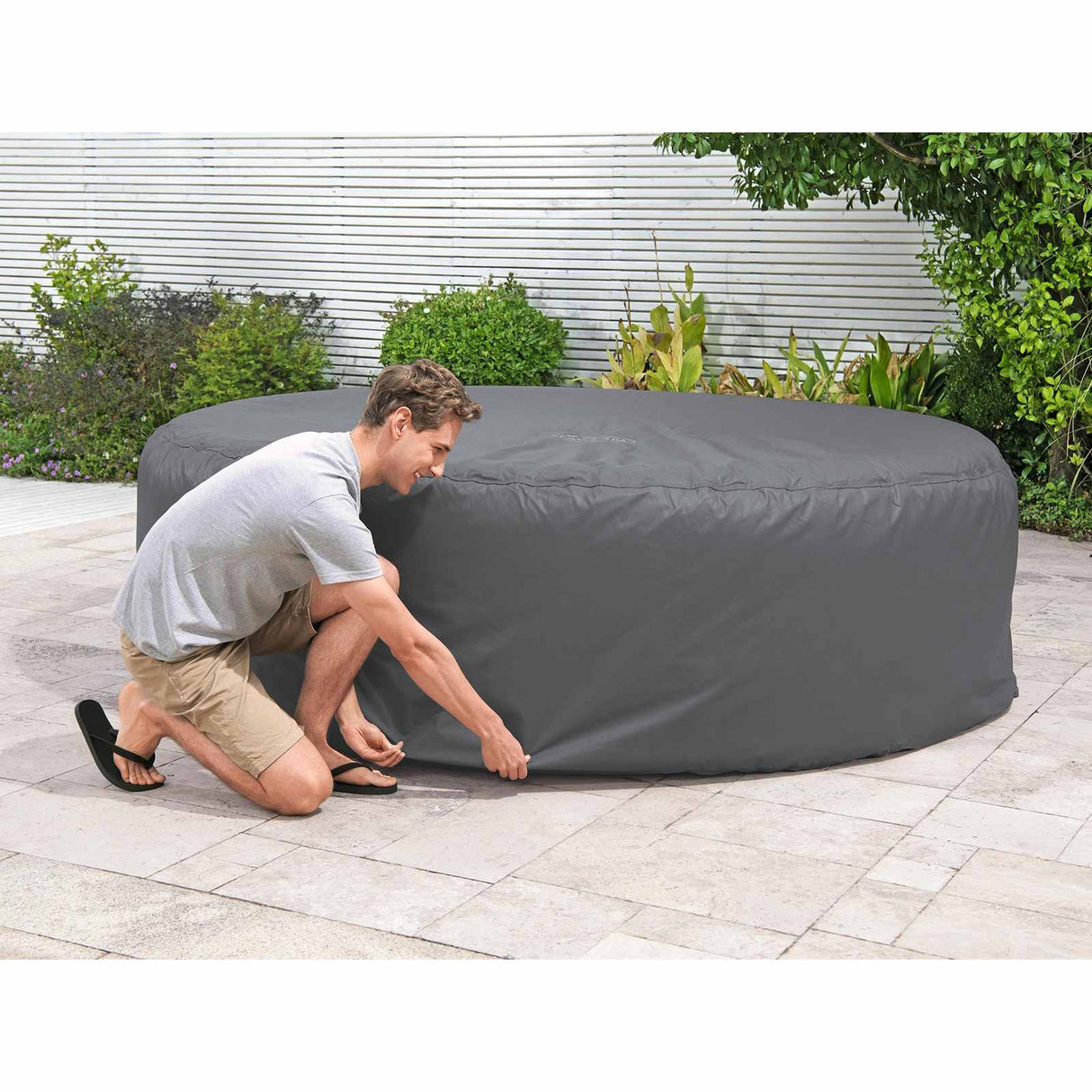 Bestway Hoofdkussen PVC en POM Grijs