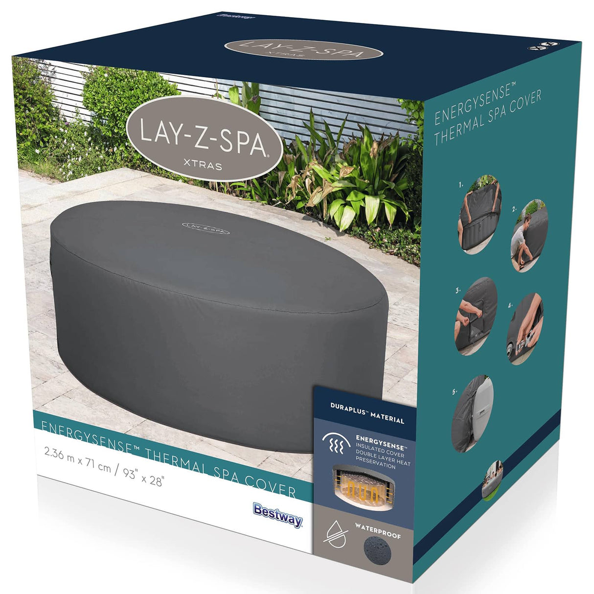 Bestway Hoofdkussen PVC en POM Grijs