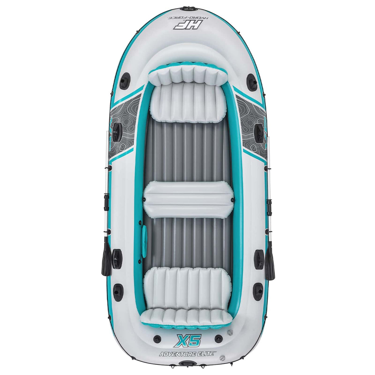 Bestway Opblaasbare boot Grijs en wit 3,15 x 1,65 m PVC