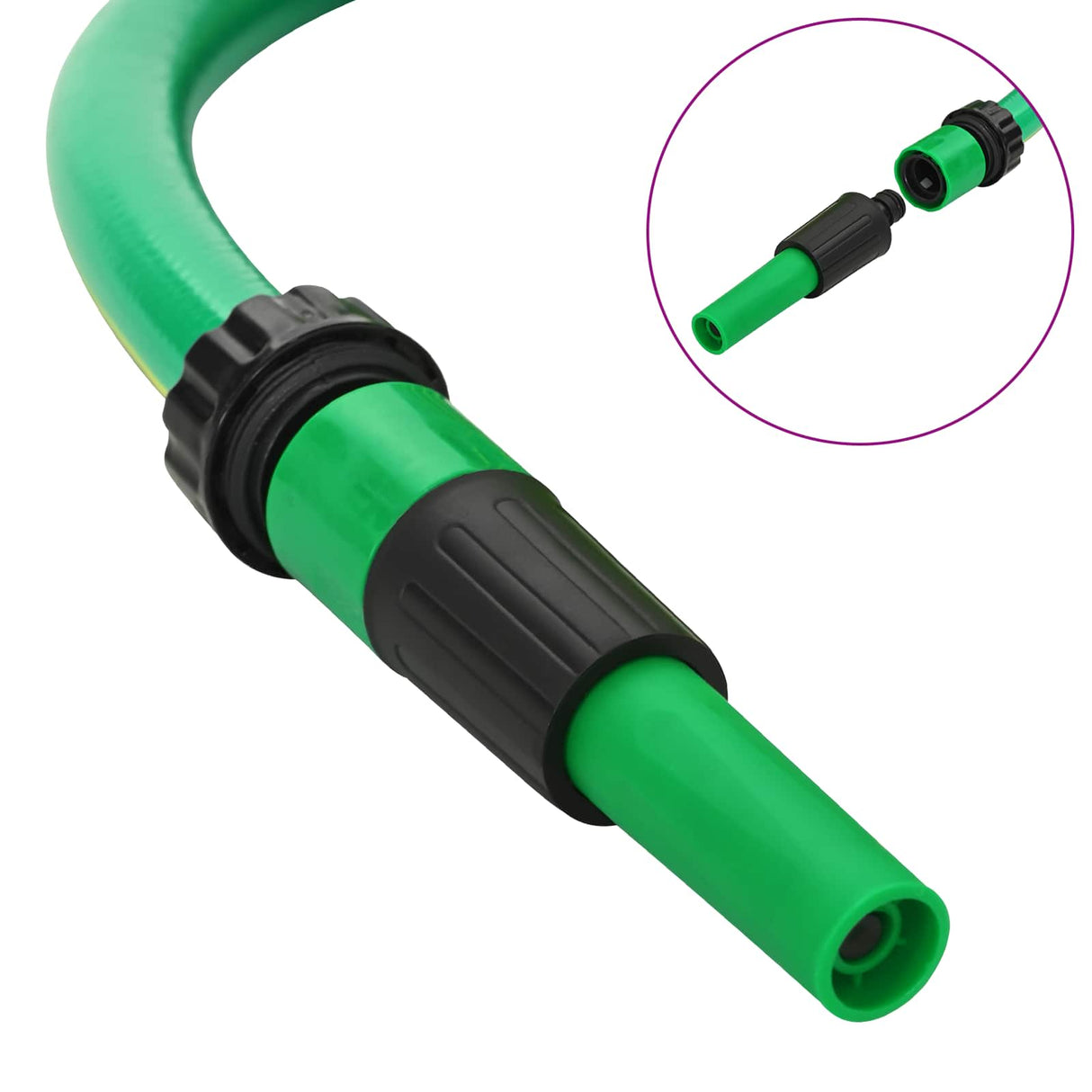 vidaXL Tuinslang 5-laags Groen en Geel 1 / 2'' 10 m PVC