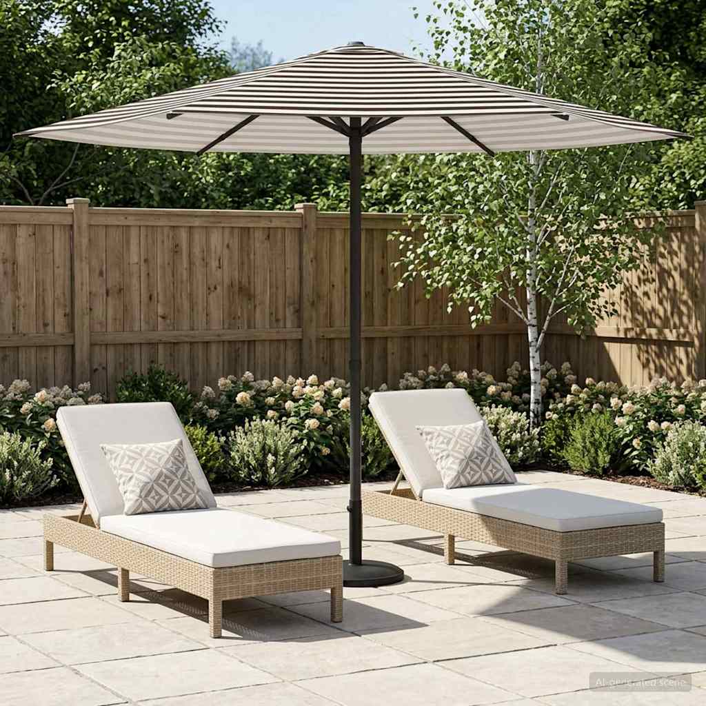 vidaXL Tuinparasol 200 x 300 cm Polyester Rechthoekig Crèmekleurig