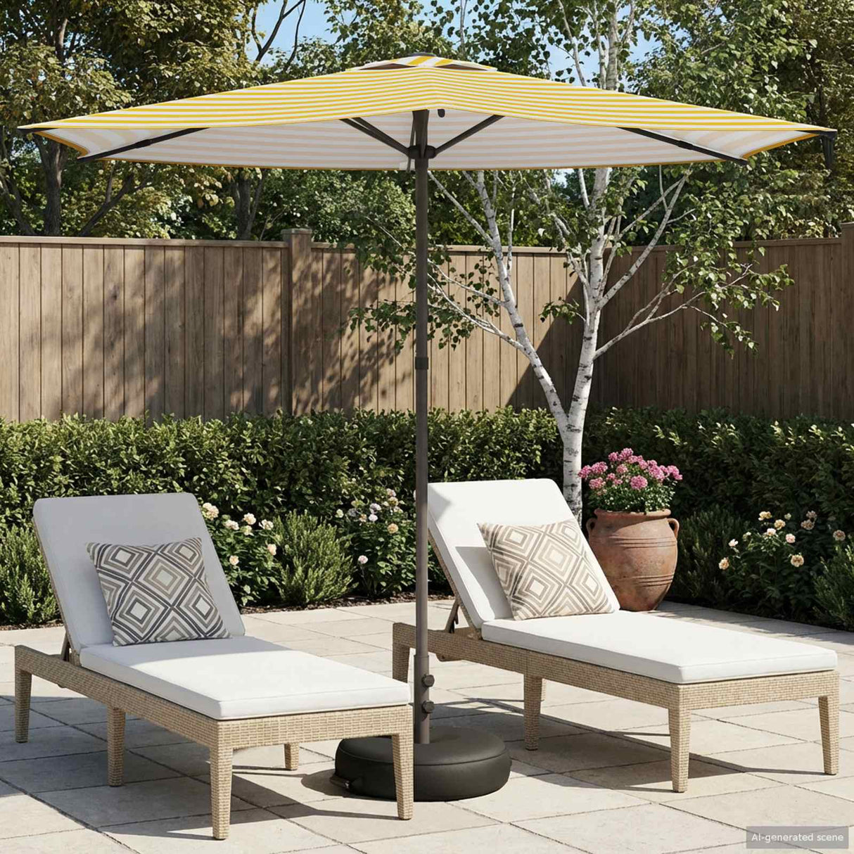 vidaXL Tuinparasol 200 x 300 cm Polyester Rechthoekig Crèmekleurig