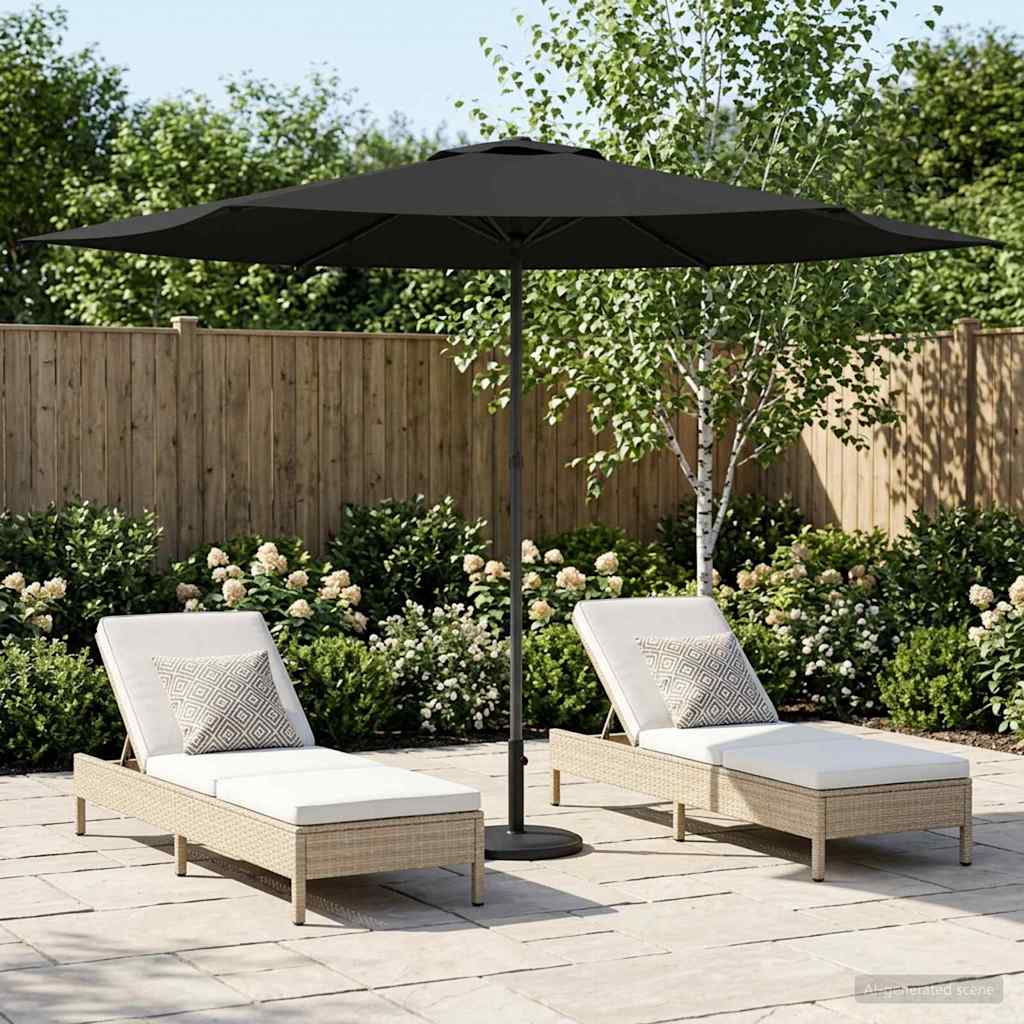 vidaXL Tuinparasol 200 x 300 cm Polyester Rechthoekig Crèmekleurig