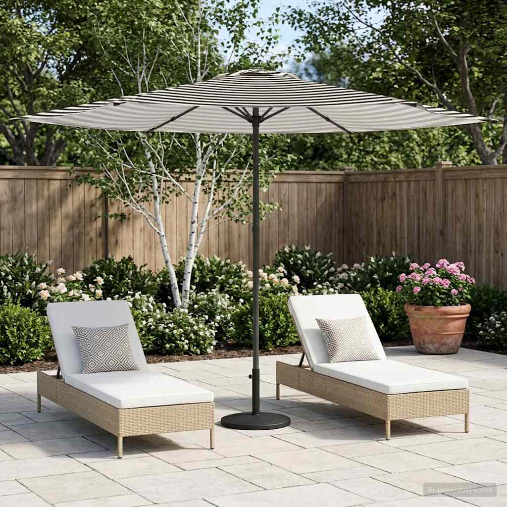 vidaXL Tuinparasol 200 x 300 cm Polyester Rechthoekig Crèmekleurig
