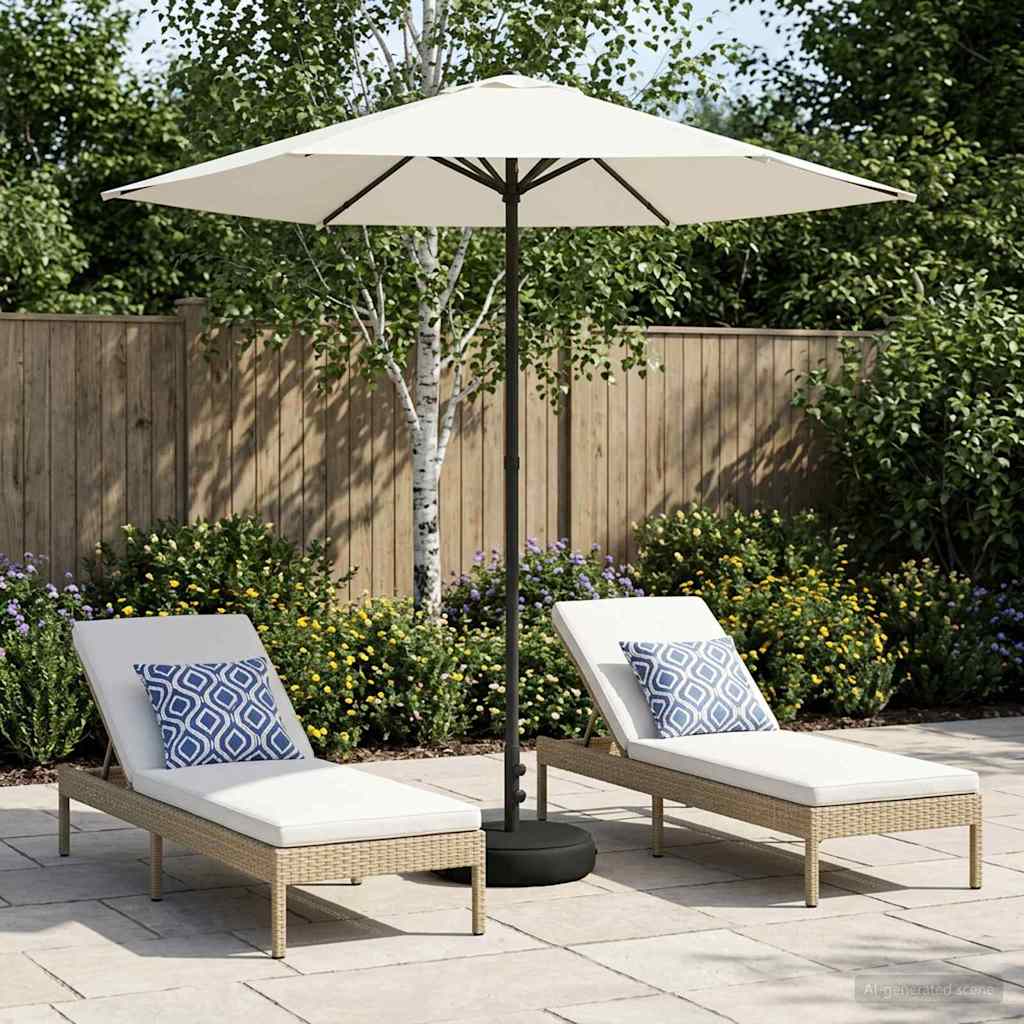 vidaXL Tuinparasol 200 x 300 cm Polyester Rechthoekig Crèmekleurig