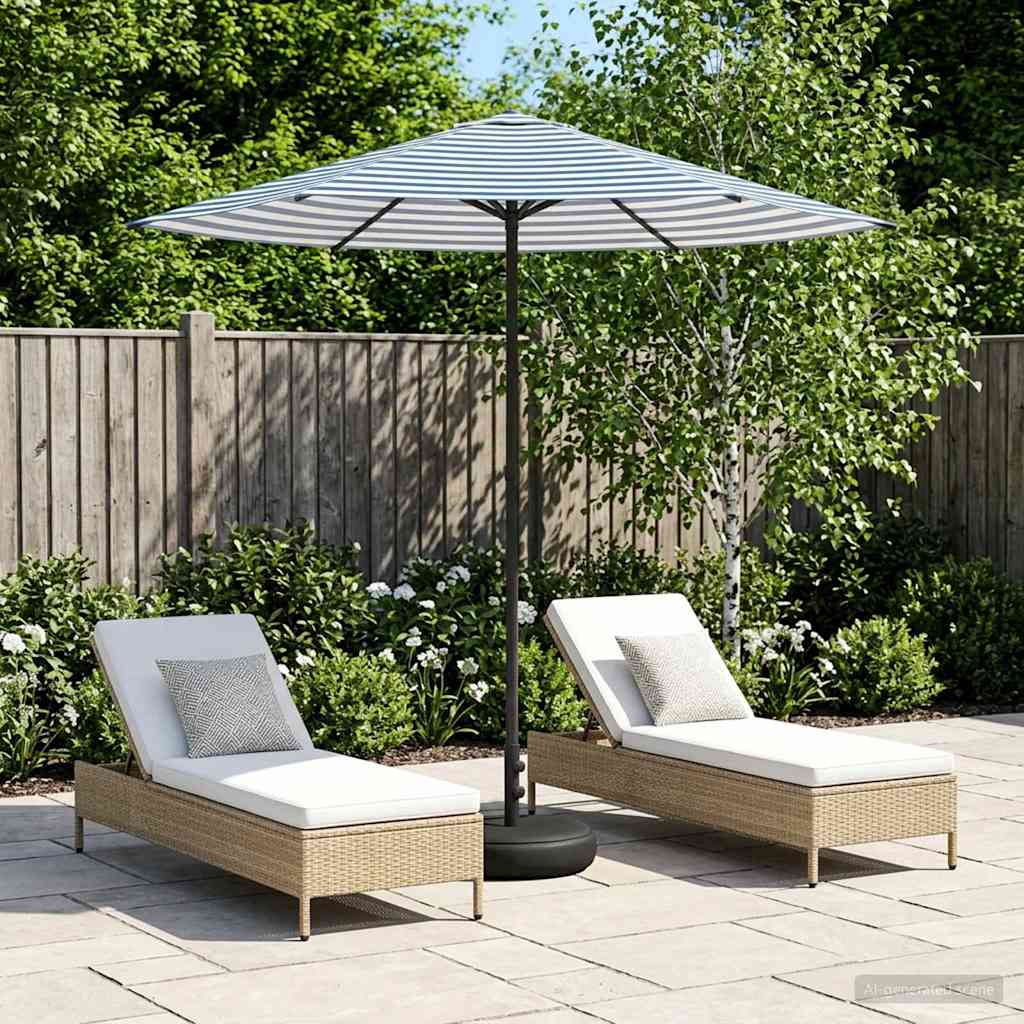 vidaXL Tuinparasol 200 x 300 cm Polyester Rechthoekig Crèmekleurig