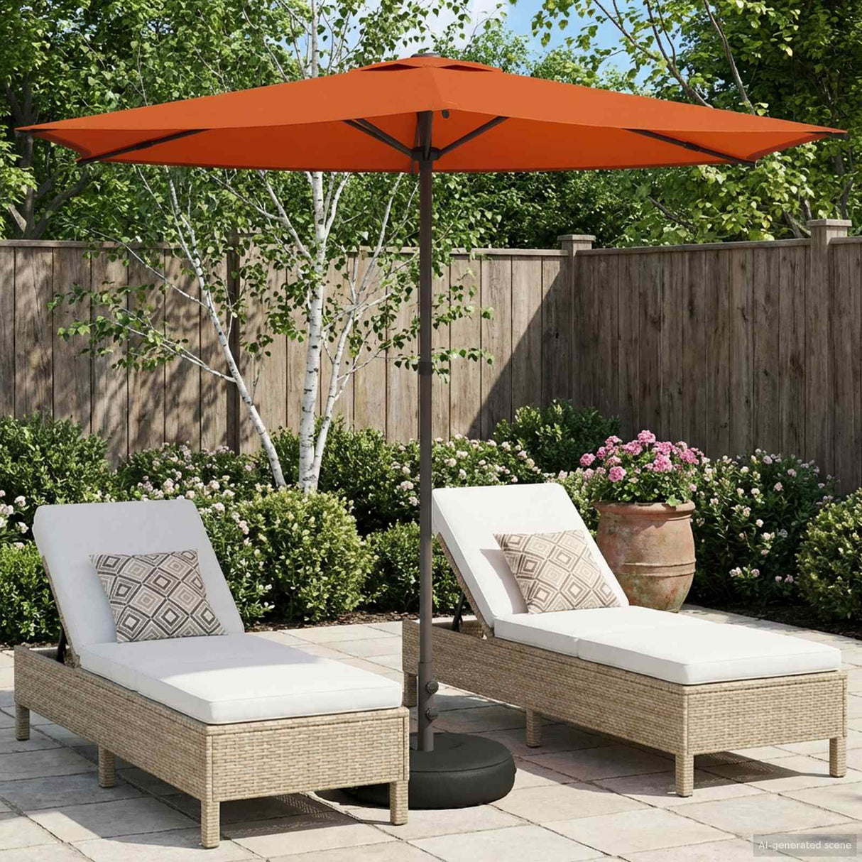 vidaXL Tuinparasol 200 x 300 cm Polyester Rechthoekig Crèmekleurig