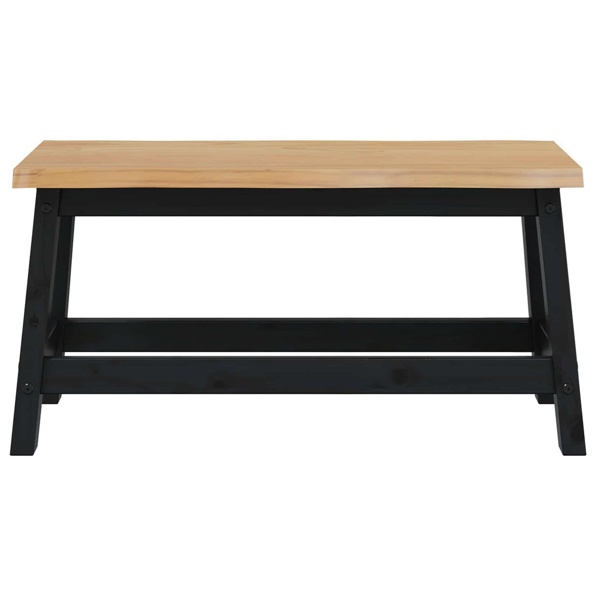 VidaXL Eetbank EKAI Zwart 91,5 x 29 x 45,5 cm Massief grenenhout