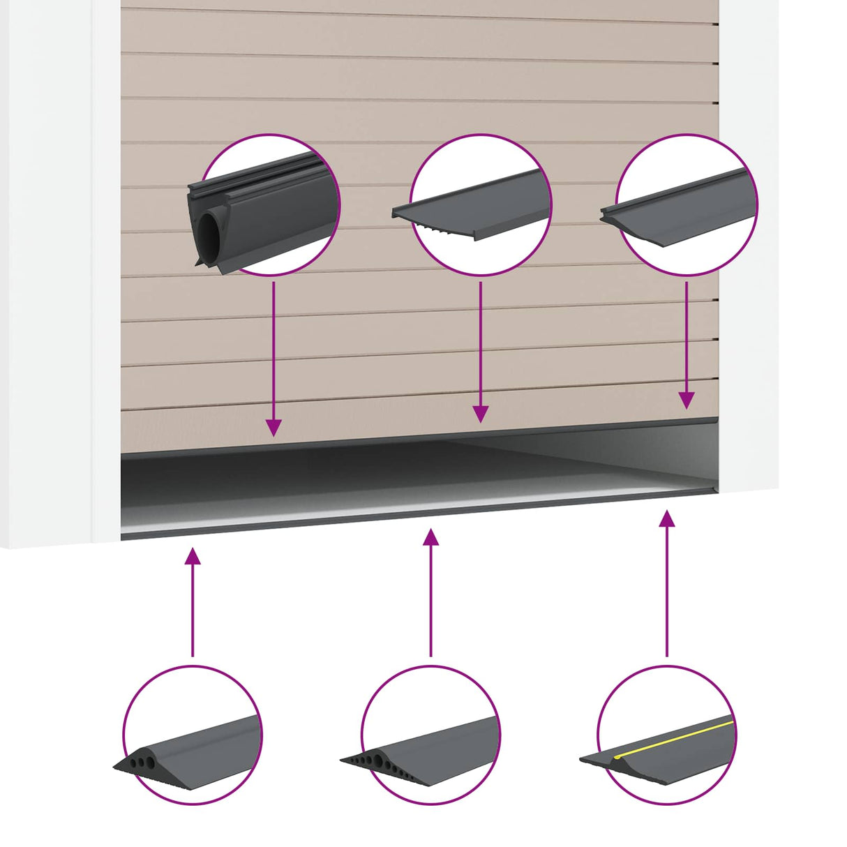 vidaXL Garage Vloerafdichting Zwart en Geel 12 x 90 mm 5,5 m PVC