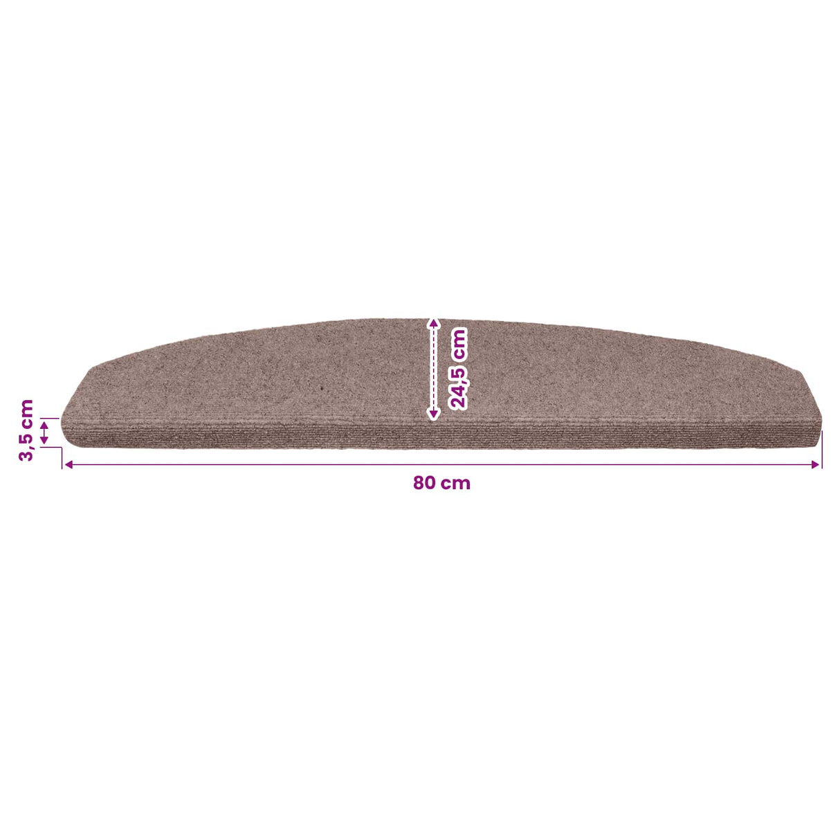 vidaXL Zelfklevende trapmatten 15 pcs Beige 80 x 24,5 x 3,5 cm