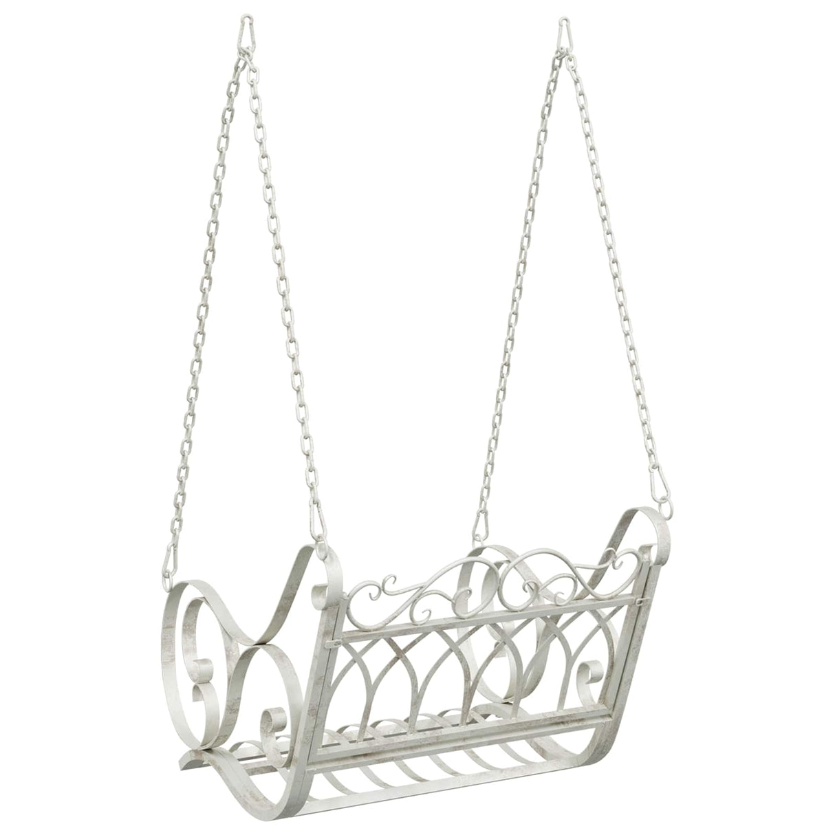 vidaXL Rocking Chair Steel 71 x 75 x 59 cm Antique White