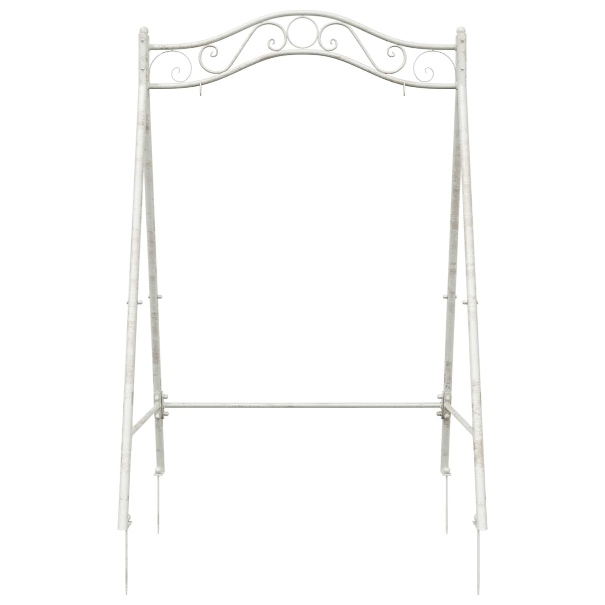vidaXL Swing Frame Antiek wit 113 x 121,5 x 168 cm Staal
