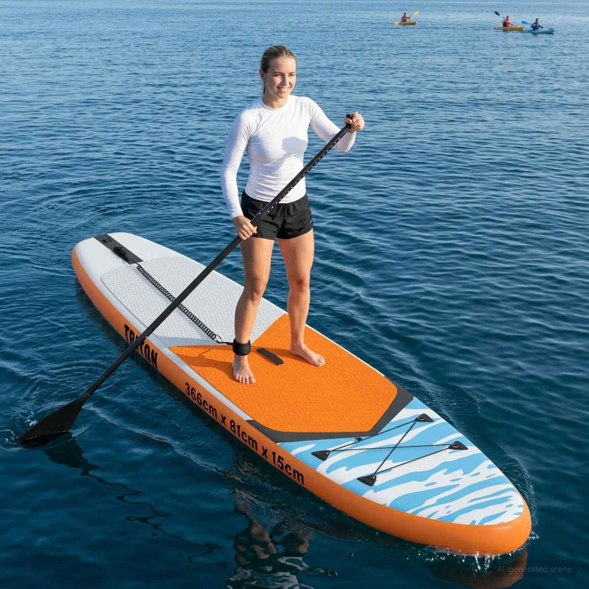 vidaXL Opblaasbare Stand Up Paddle Board HYDROS 305 x 76 x 15 cm voor