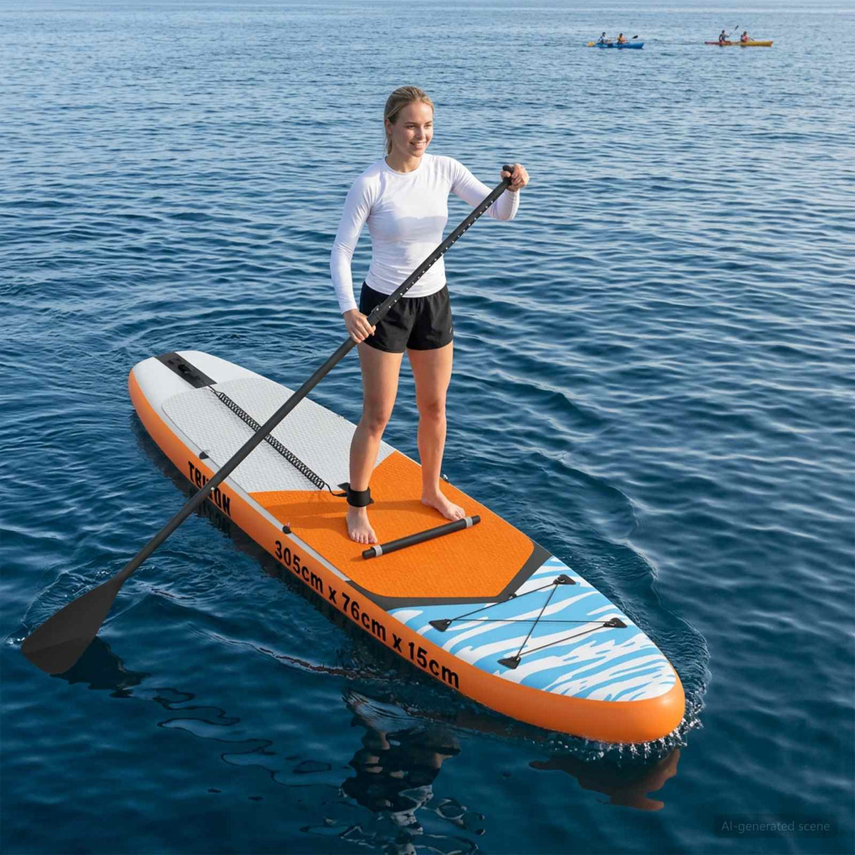 vidaXL SUP Board with Seat 2-in-1 POSEIDON 305 x 76 x 15 cm Green for