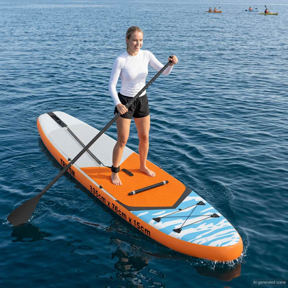 vidaXL SUP Board with Seat 2-in-1 POSEIDON 305 x 76 x 15 cm Green for