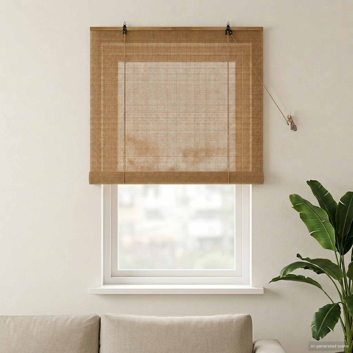 vidaXL Rolgordijn Bruin 40 x 160 cm Bamboe