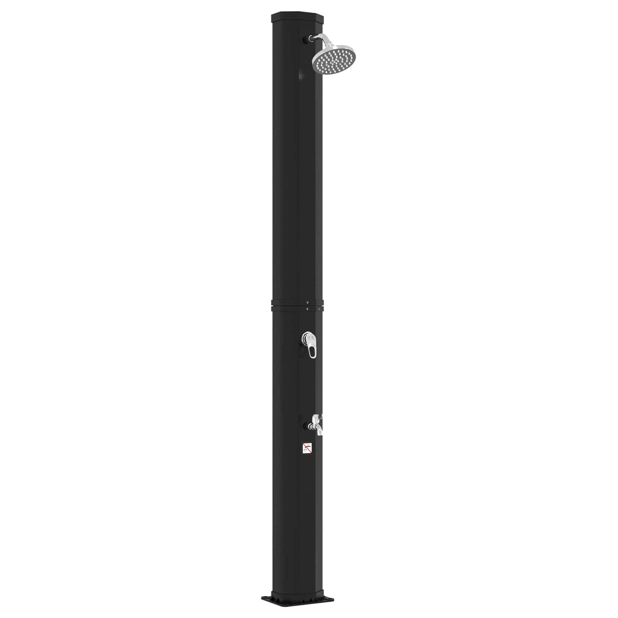 vidaXL Zonne-douche met douchekop en kraan 40 l PVC, ABS, Zinklegering