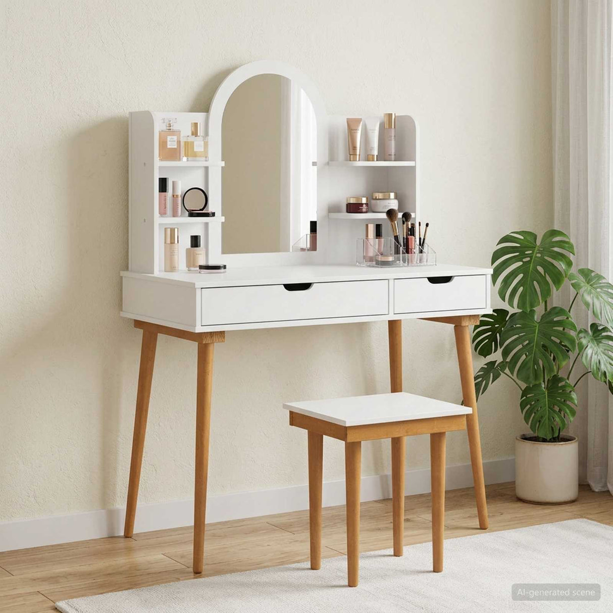 vidaxl Kaptafel FAUSKE Wit 76 x 50 x 78 cm