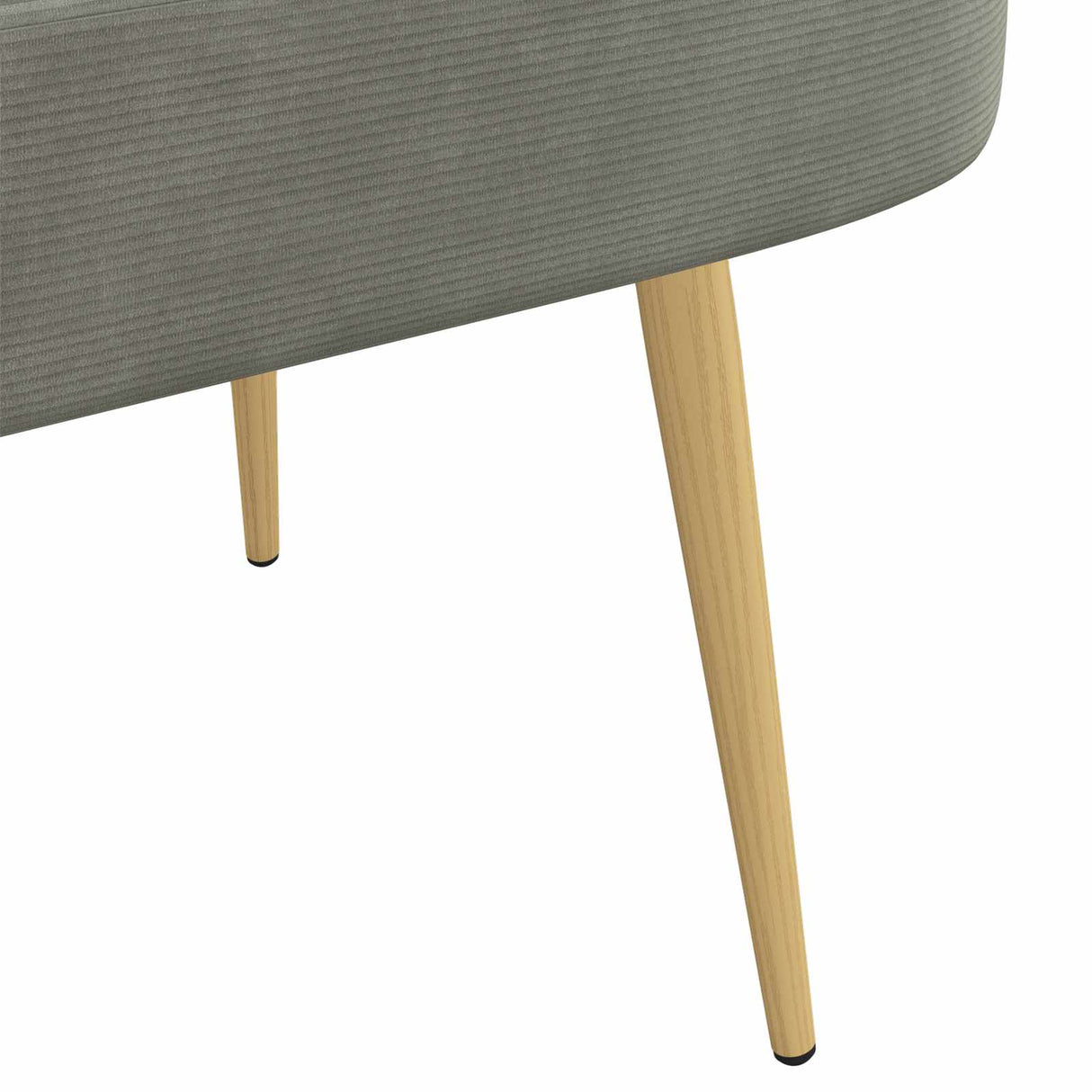 vidaXL Gevuld bankje met rugleuning Lichtgrijs 110 x 60 x 76 cm