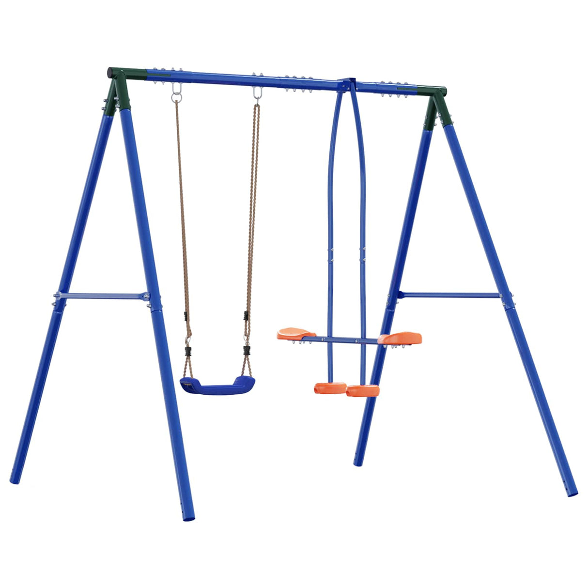 vidaXL Outdoor Swing A-Frame with Slide for up to 3 Children