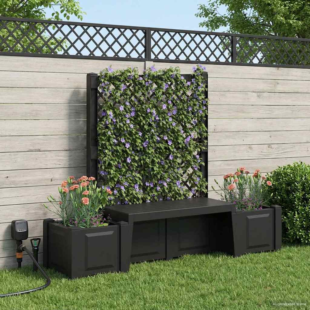 vidaXL Tuinbank Kopenhagen Wit 173 x 49 x 135,5 cm PP