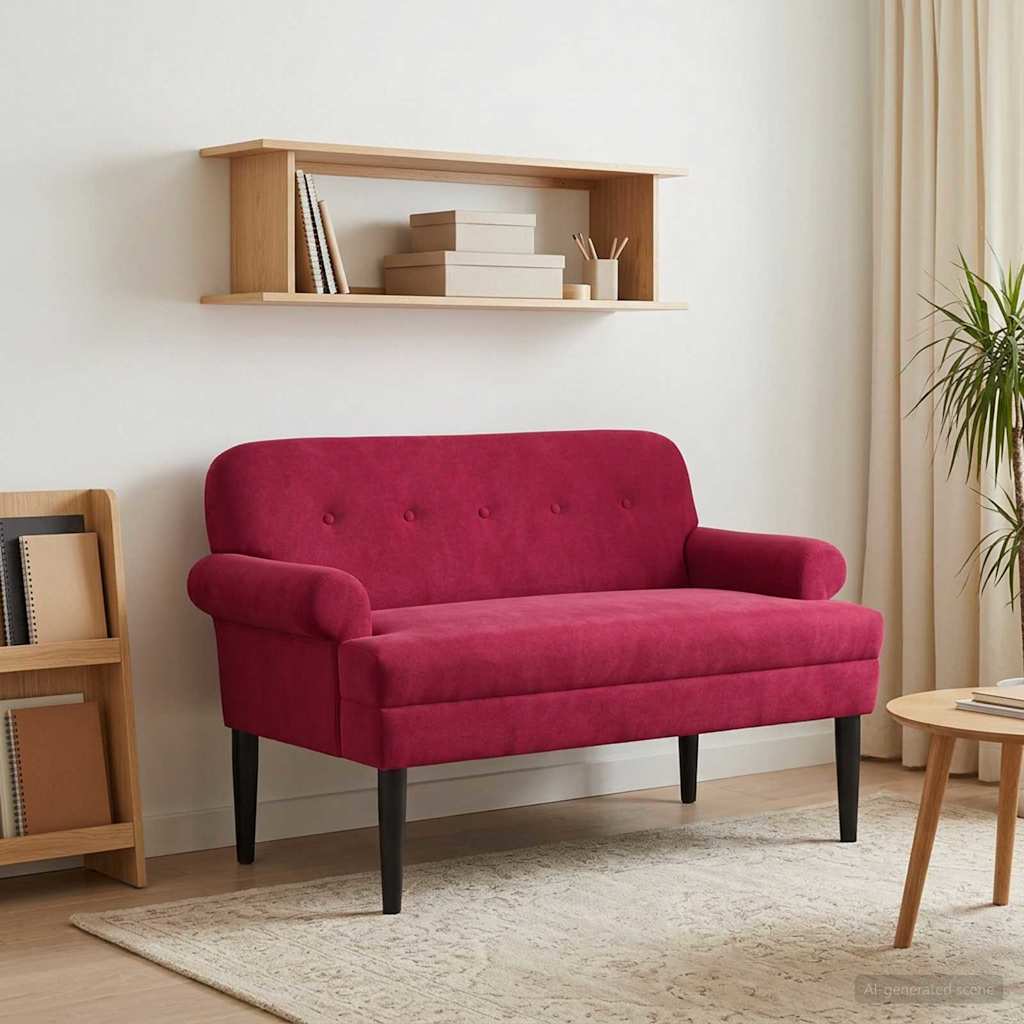 vidaXL Lovingseat met knoopge tuft Lichtgrijs 120 x 66 x 78 cm fluweel