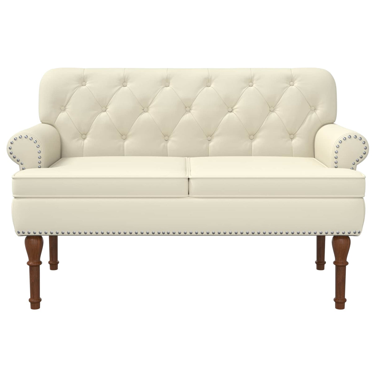 vidaXL Lovingseat met knoopge tuft Zwart 120 x 65 x 77 cm Kunstleer