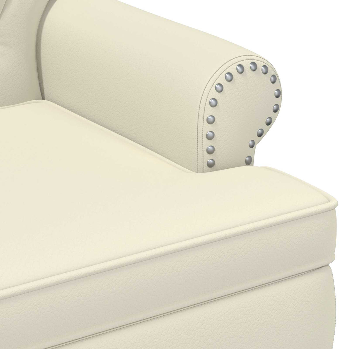vidaXL Lovingseat met knoopge tuft Zwart 120 x 65 x 77 cm Kunstleer
