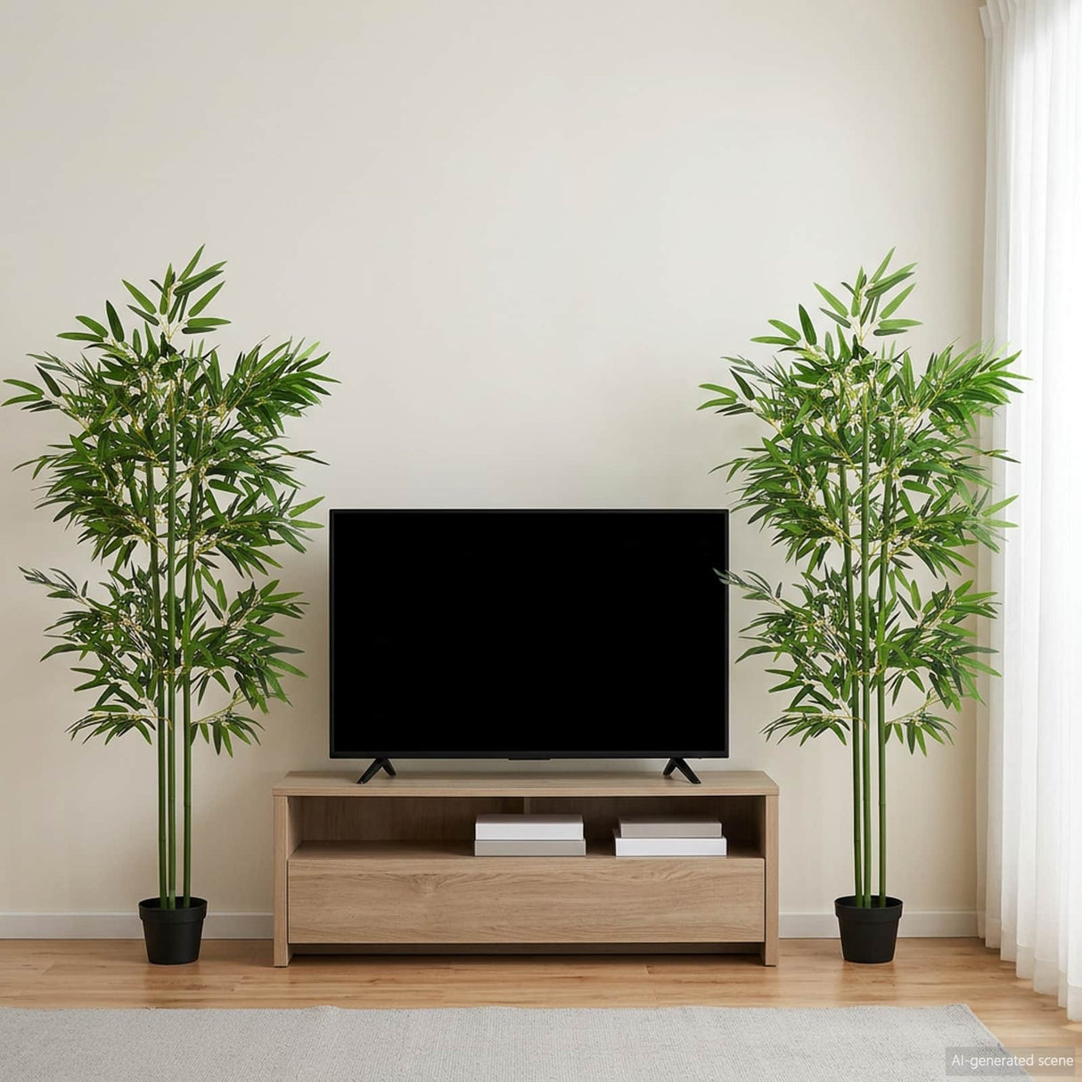 vidaXL Kunstmatige Bamboe Boom 4 pcs Groen 60 x 18 x 190 cm