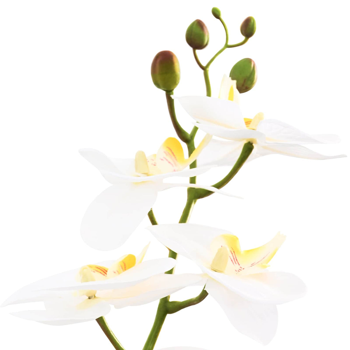 vidaXL Kunst Orchidee Plant met Pot Wit 45 x 15 x 65 cm