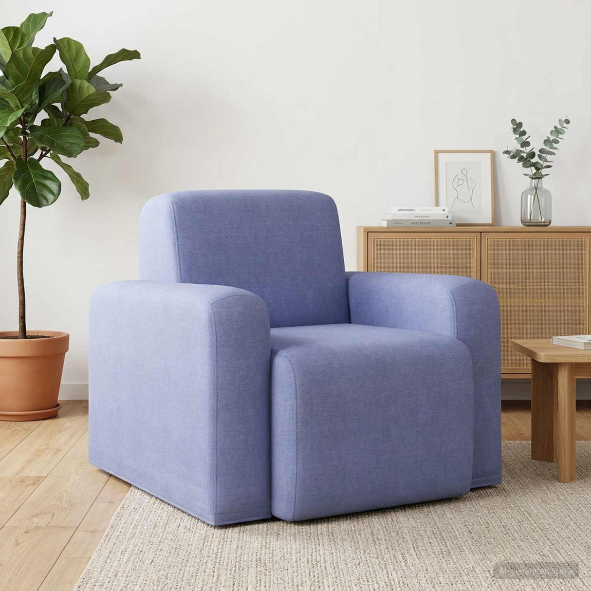 vidaXL Fauteuil Lichtgrijs Stof