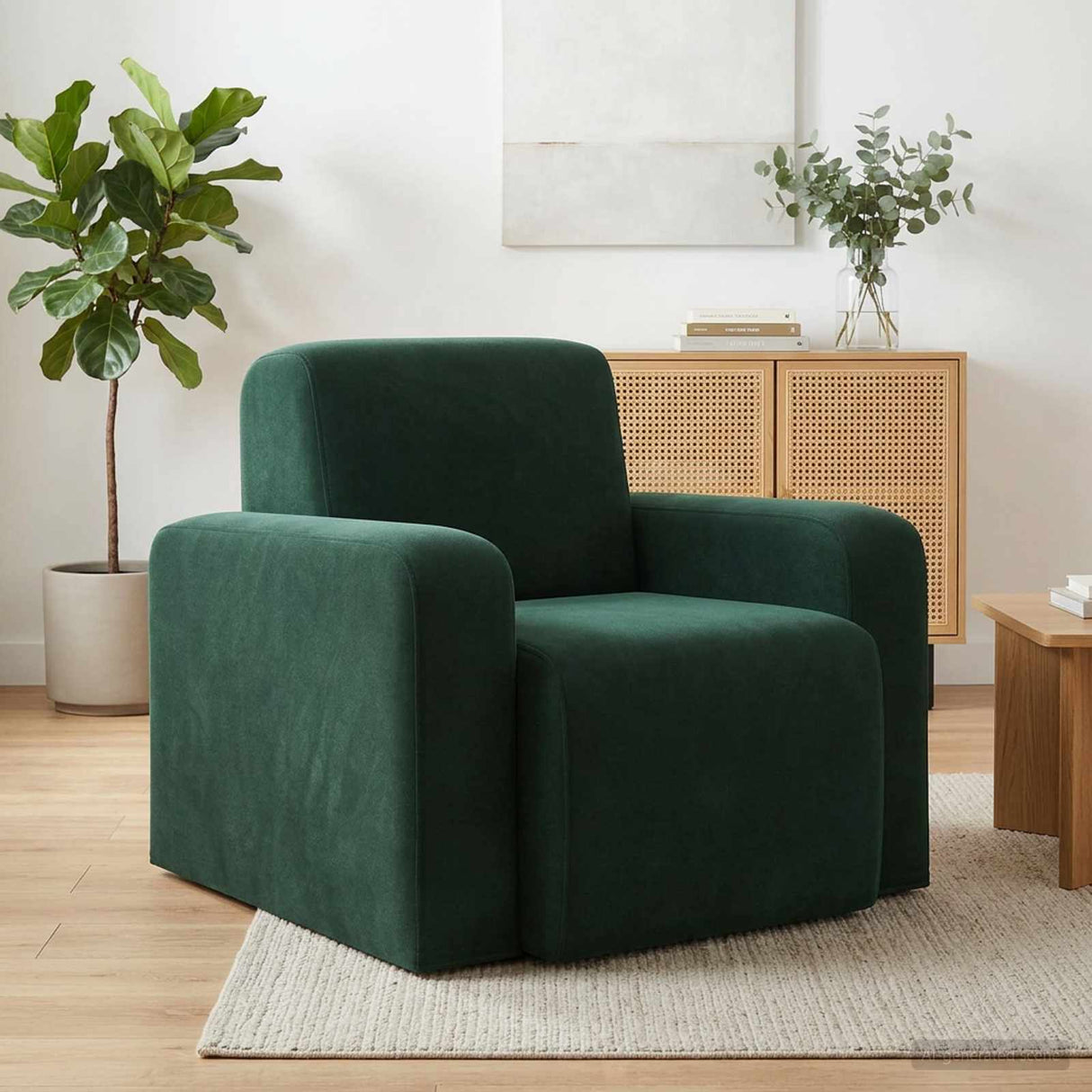 vidaXL Fauteuil Lichtgrijs fluweel