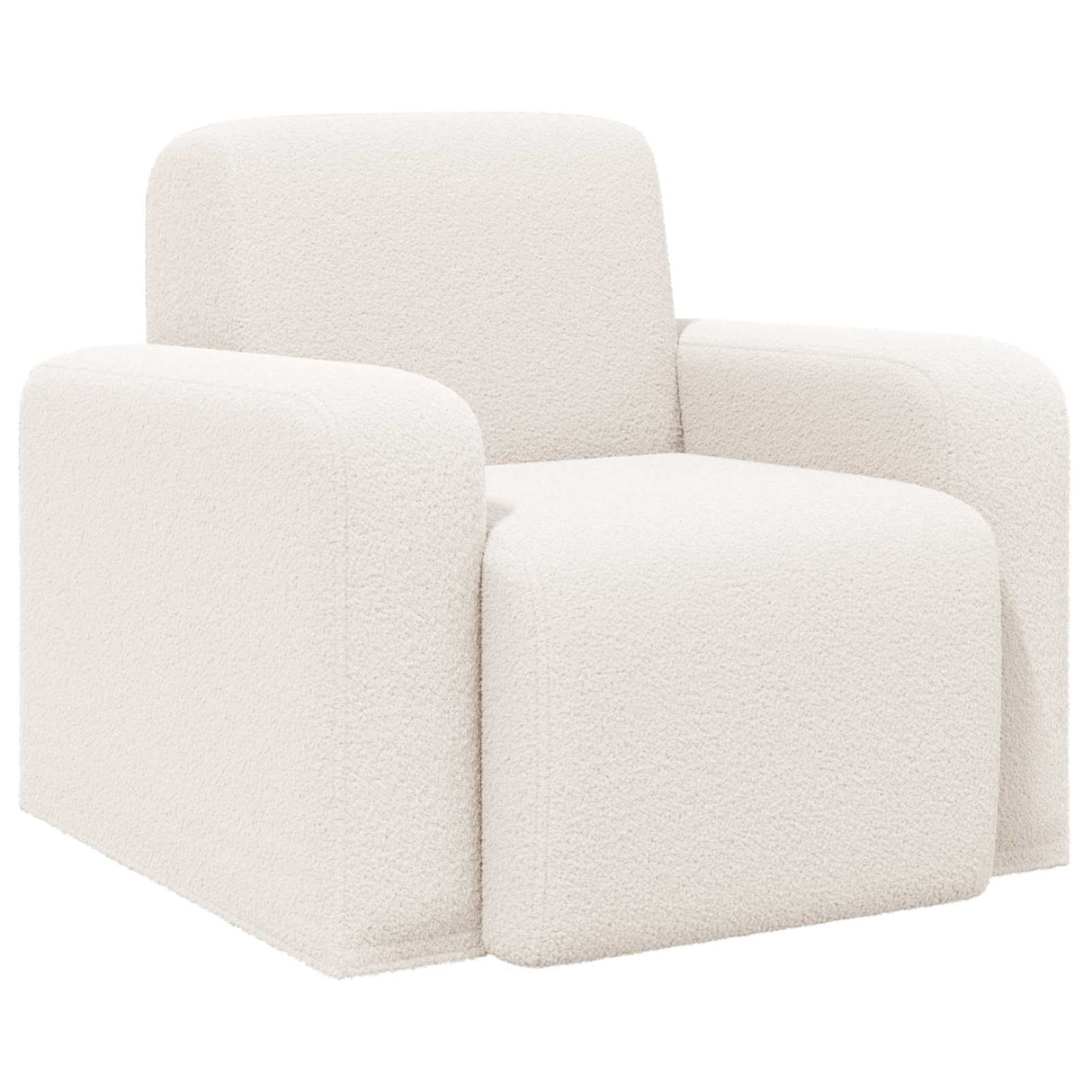 vidaXL Armchair Light Grey Bouclé