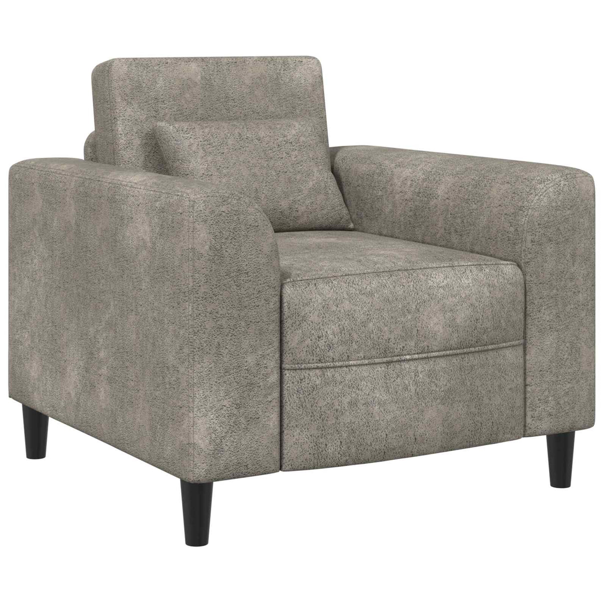 vidaXL Armchair Brown Faux Suede Leather
