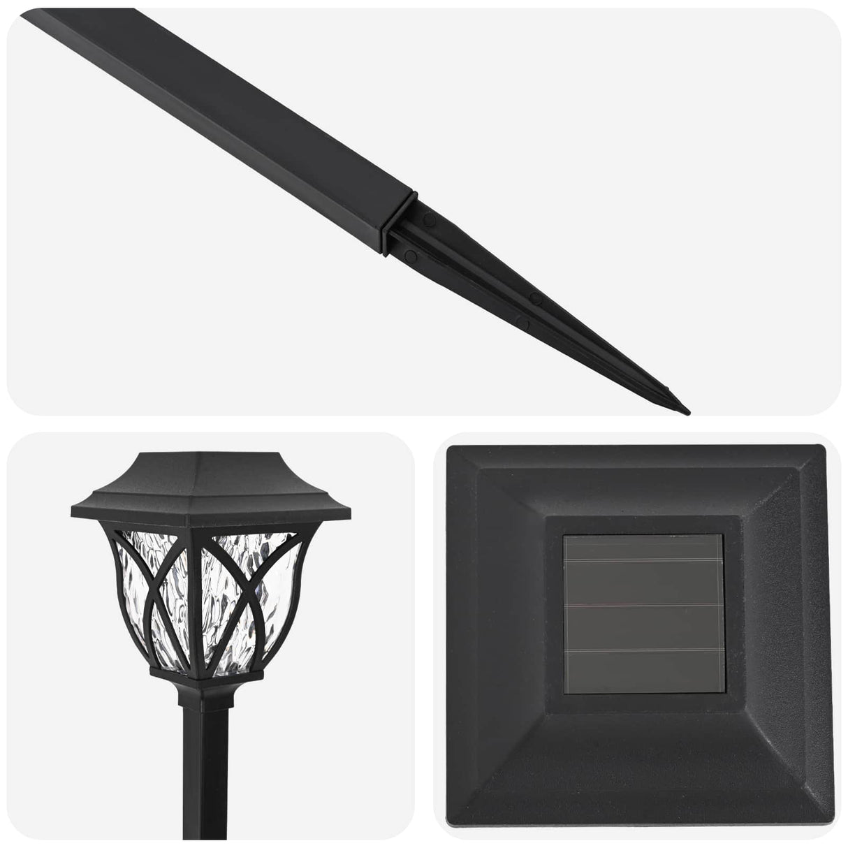 vidaXL Buitenzonne-lampen met grondpen 6 pcs Warmwit 42 cm PP